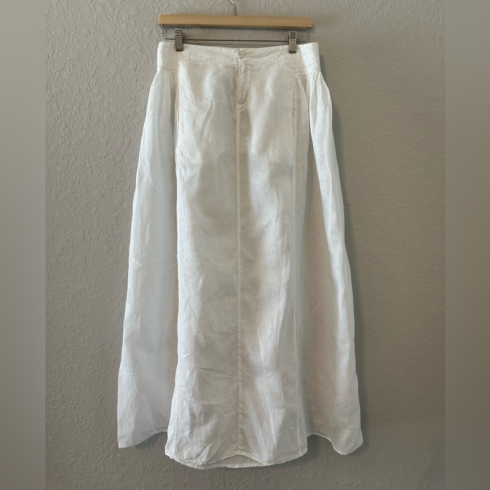 European Culture White Maxi Skirt